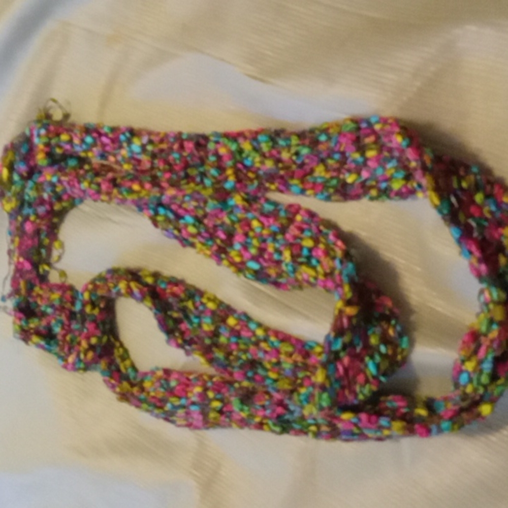 Metallic colored scarf